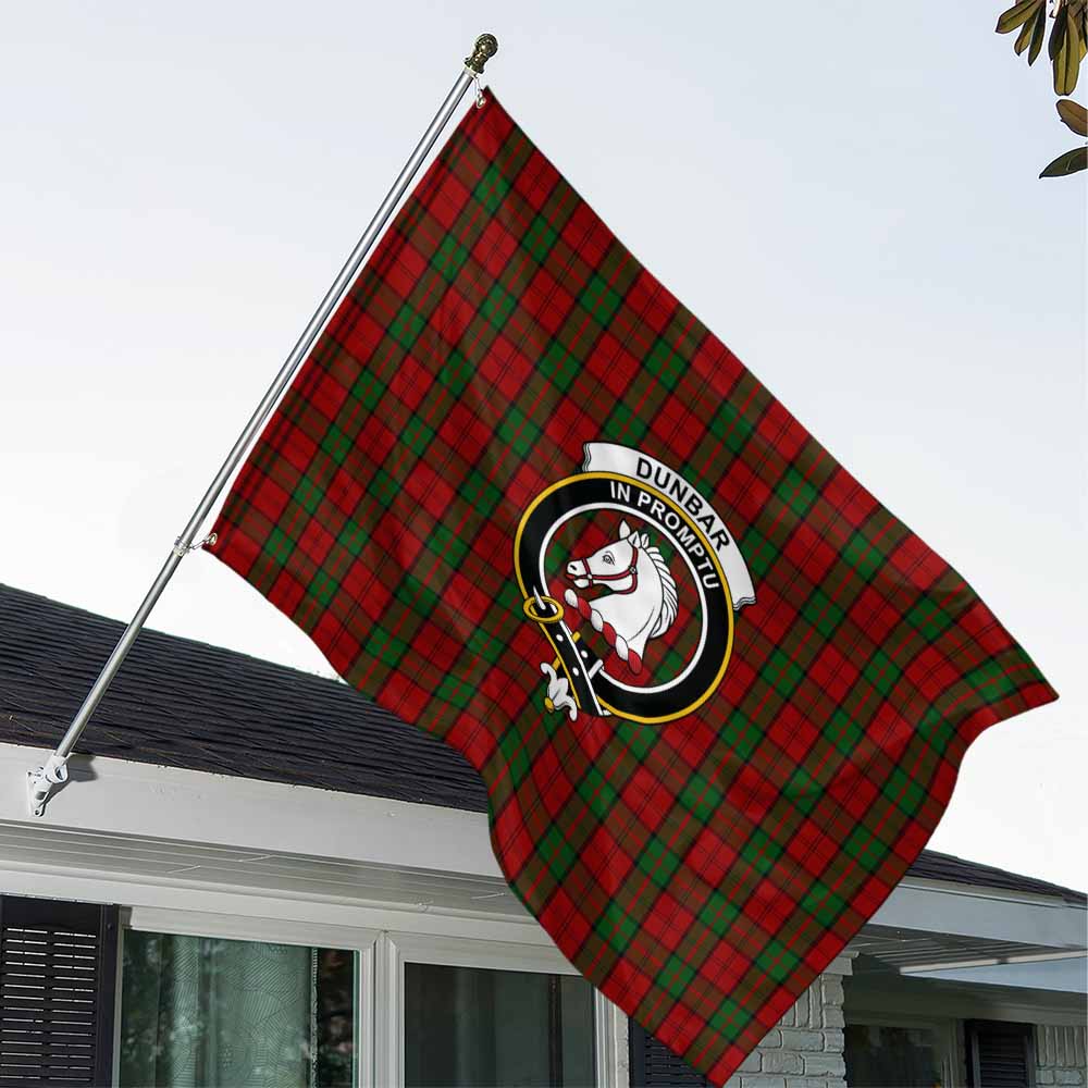 Dunbar Tartan House Flag with Family Crest House Flag - Tartan Vibes Clothing