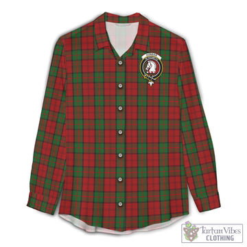 Dunbar Tartan Women's Casual Shirt with Family Crest