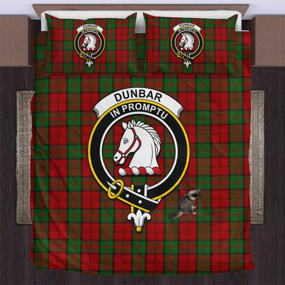 Dunbar Tartan Bedding Set with Family Crest US Bedding Set - Tartan Vibes Clothing