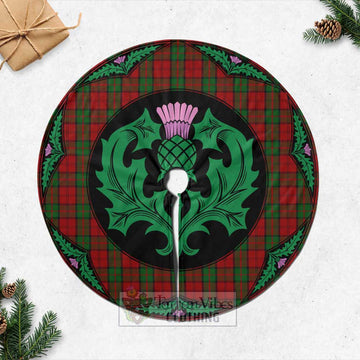 Dunbar Tartan Christmas Tree Skirt Scottish Thistle Style