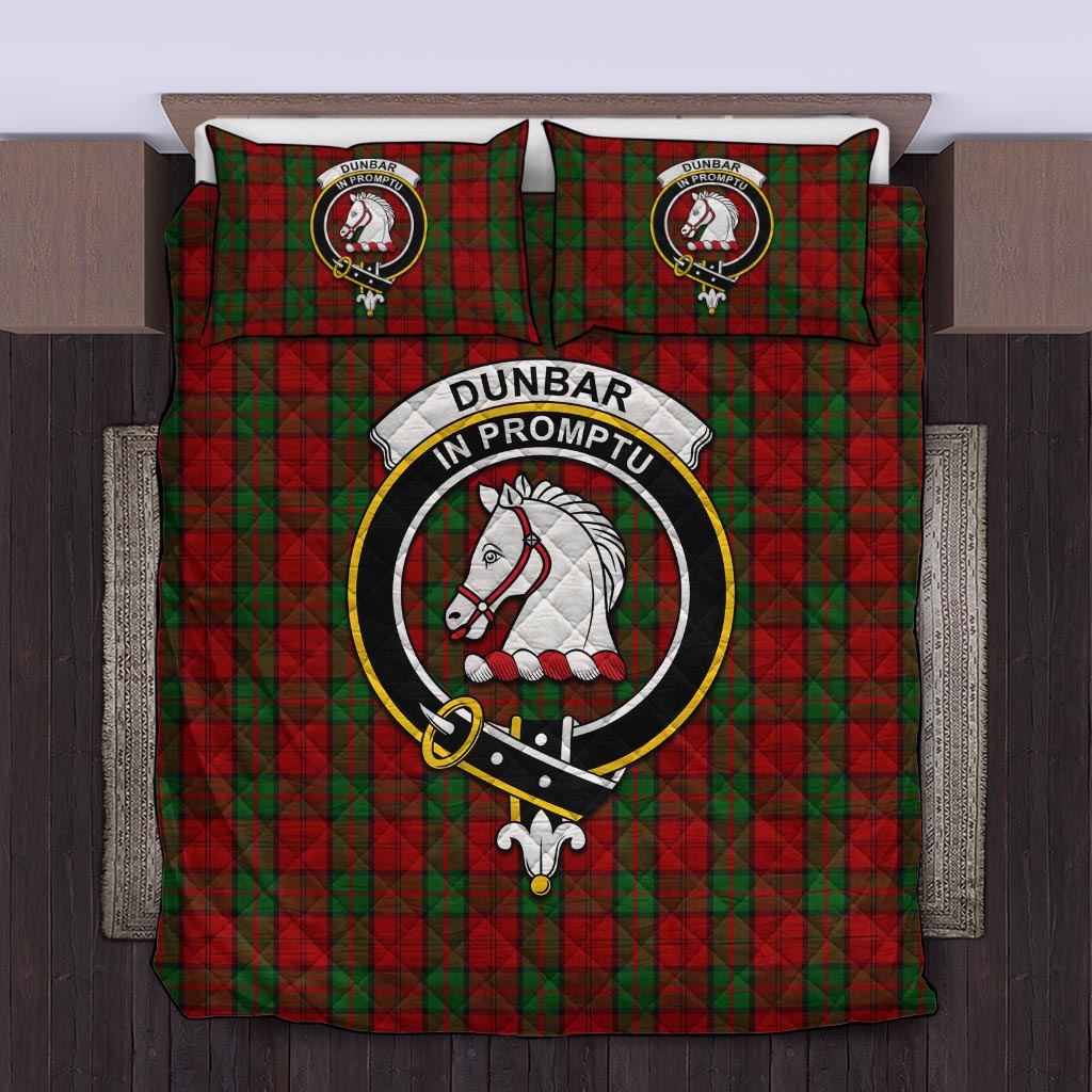 Dunbar Tartan Quilt Bed Set with Family Crest Twin - Tartan Vibes Clothing