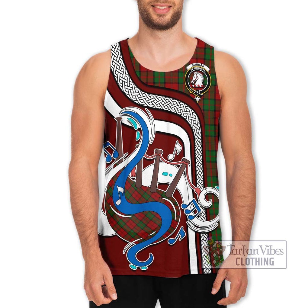 Dunbar Tartan Men's Tank Top with Epic Bagpipe Style Men - Tartanvibesclothing Shop