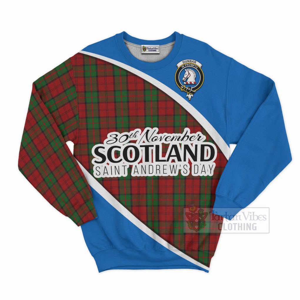 Tartan Vibes Clothing Dunbar Family Crest Tartan Sweatshirt Celebrate Saint Andrew's Day in Style