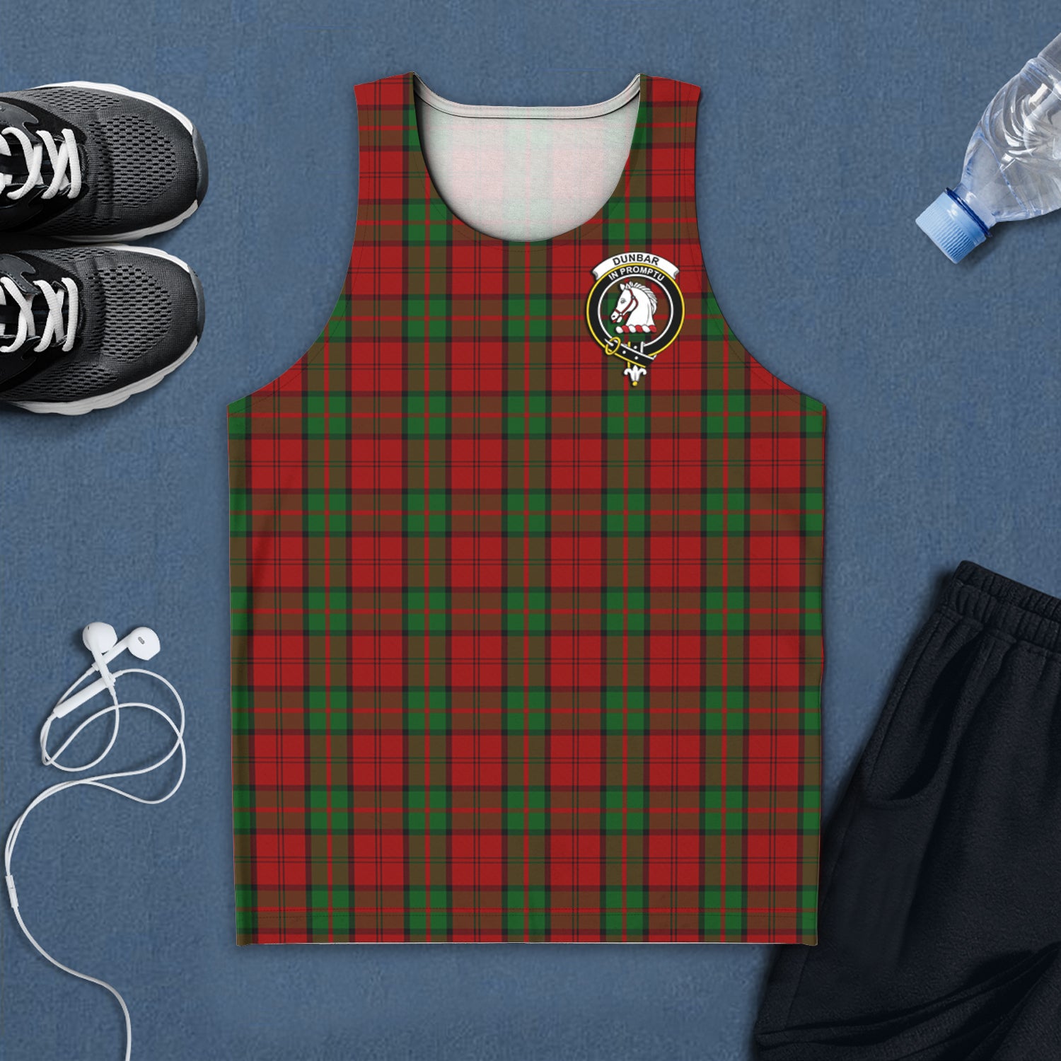 dunbar-tartan-mens-tank-top-with-family-crest