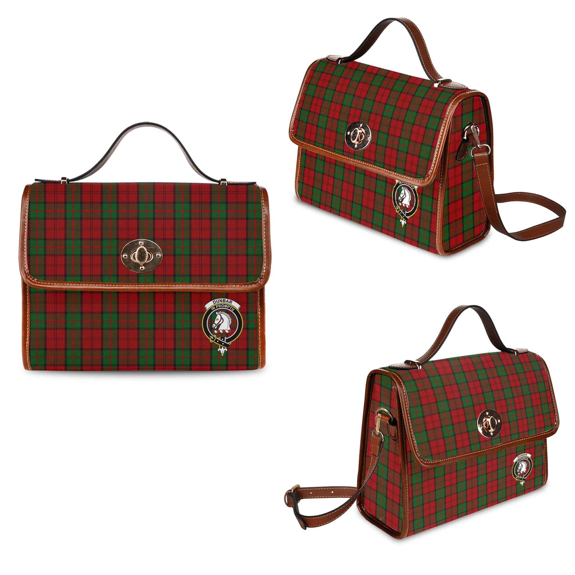 dunbar-tartan-leather-strap-waterproof-canvas-bag-with-family-crest