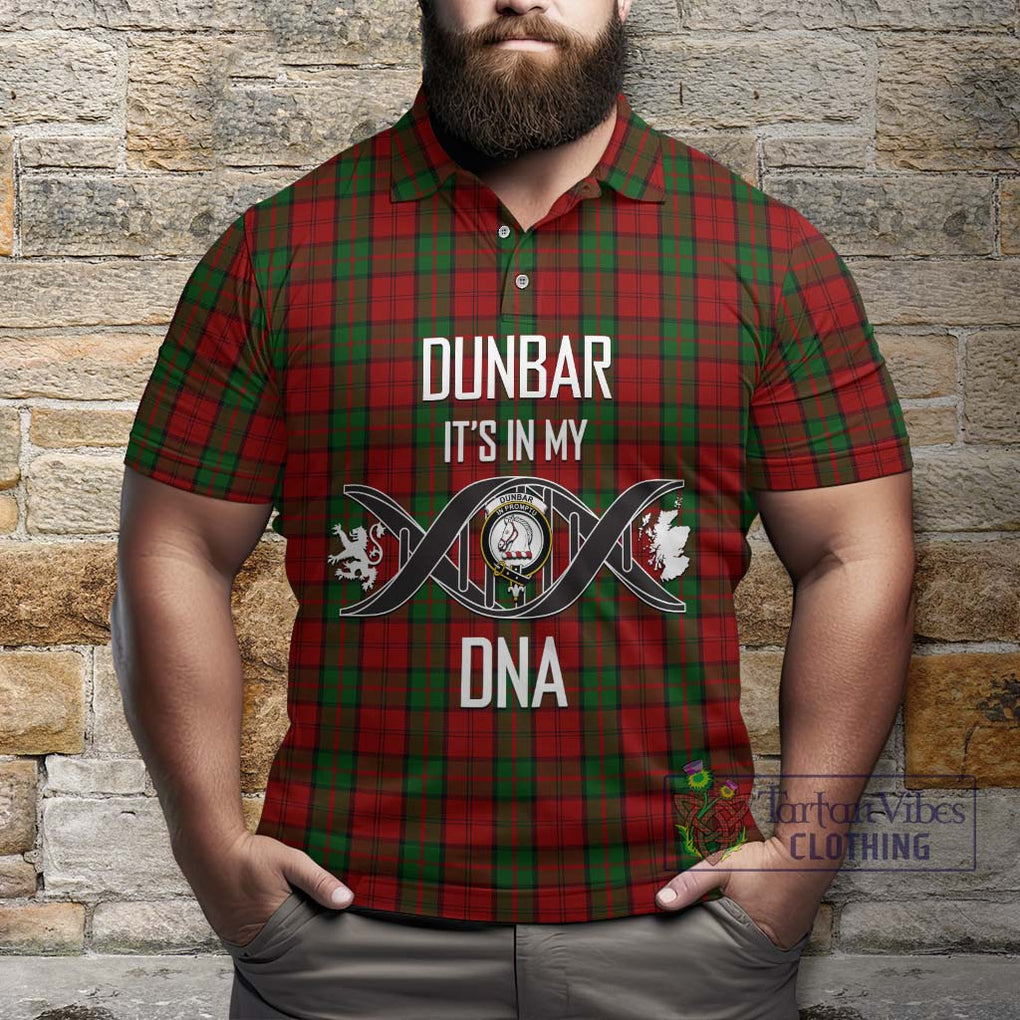 Dunbar Tartan Polo Shirt with Family Crest DNA In Me Style Kid - Tartanvibesclothing Shop