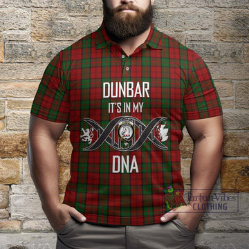 Dunbar Tartan Polo Shirt with Family Crest DNA In Me Style