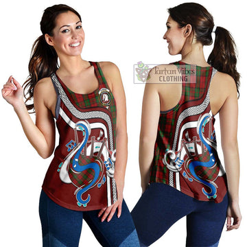 Dunbar Tartan Women's Racerback Tanks with Epic Bagpipe Style