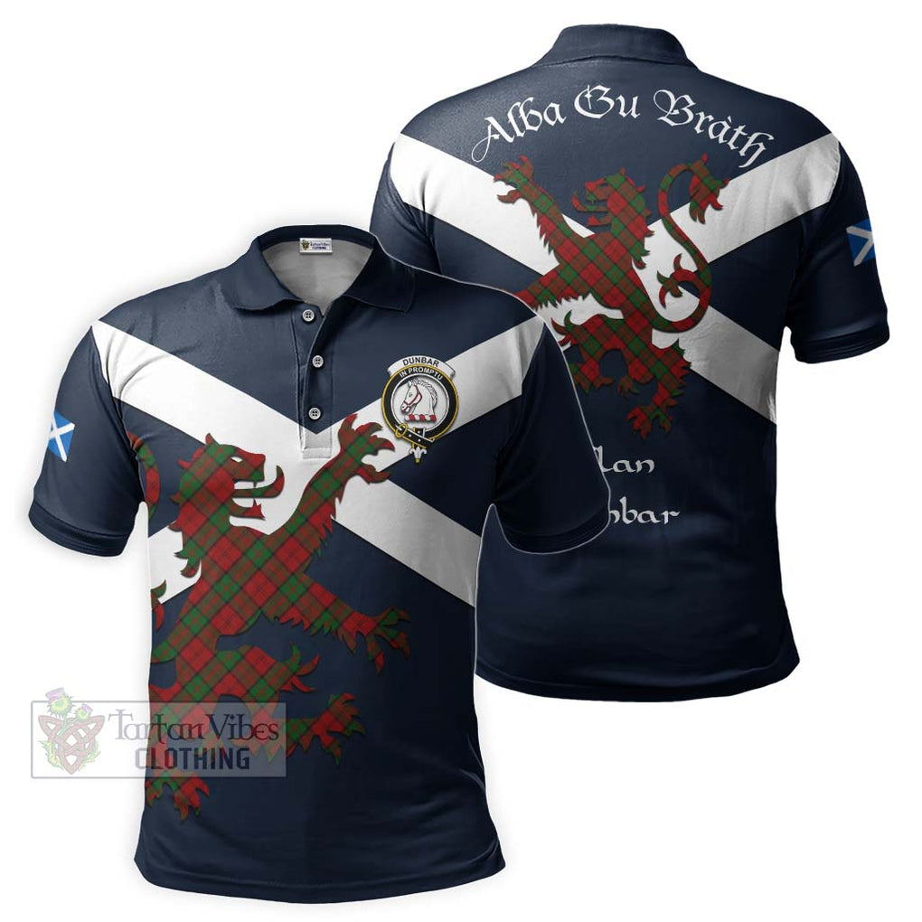 Tartan Vibes Clothing Dunbar Tartan Lion Rampant Polo Shirt – Proudly Display Your Heritage with Alba Gu Brath and Clan Name