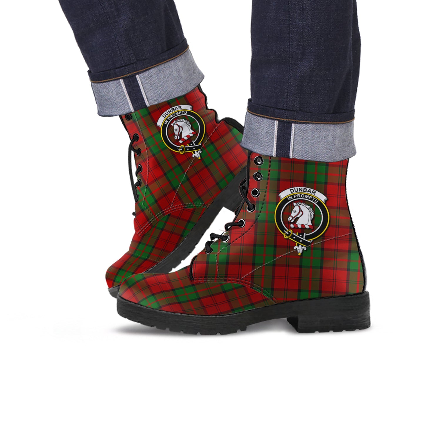 dunbar-tartan-leather-boots-with-family-crest