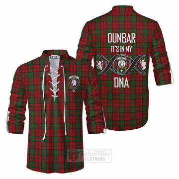 Dunbar Tartan Ghillie Kilt Shirt with Family Crest DNA In Me Style