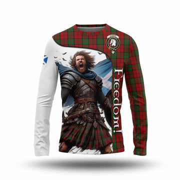 Dunbar Crest Tartan Long Sleeve T-Shirt Inspired by the Freedom of Scottish Warrior