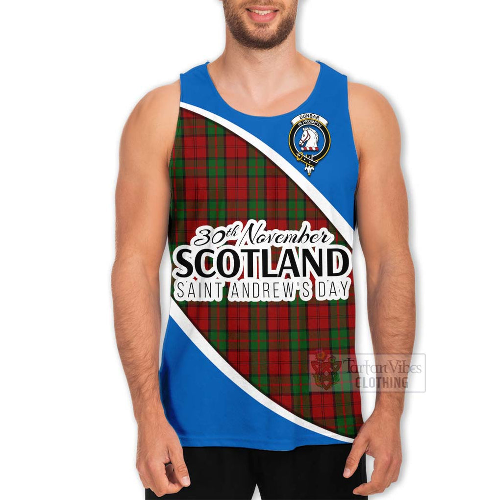 Tartan Vibes Clothing Dunbar Family Crest Tartan Men's Tank Top Celebrate Saint Andrew's Day in Style