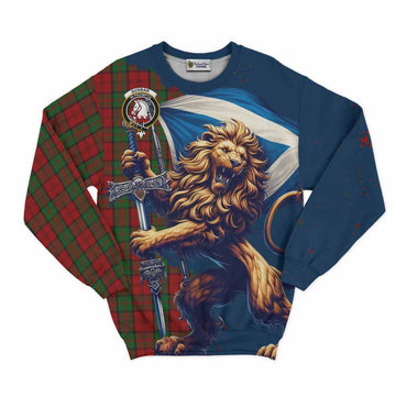 Dunbar Tartan Family Crest Sweatshirt with Scottish Majestic Lion