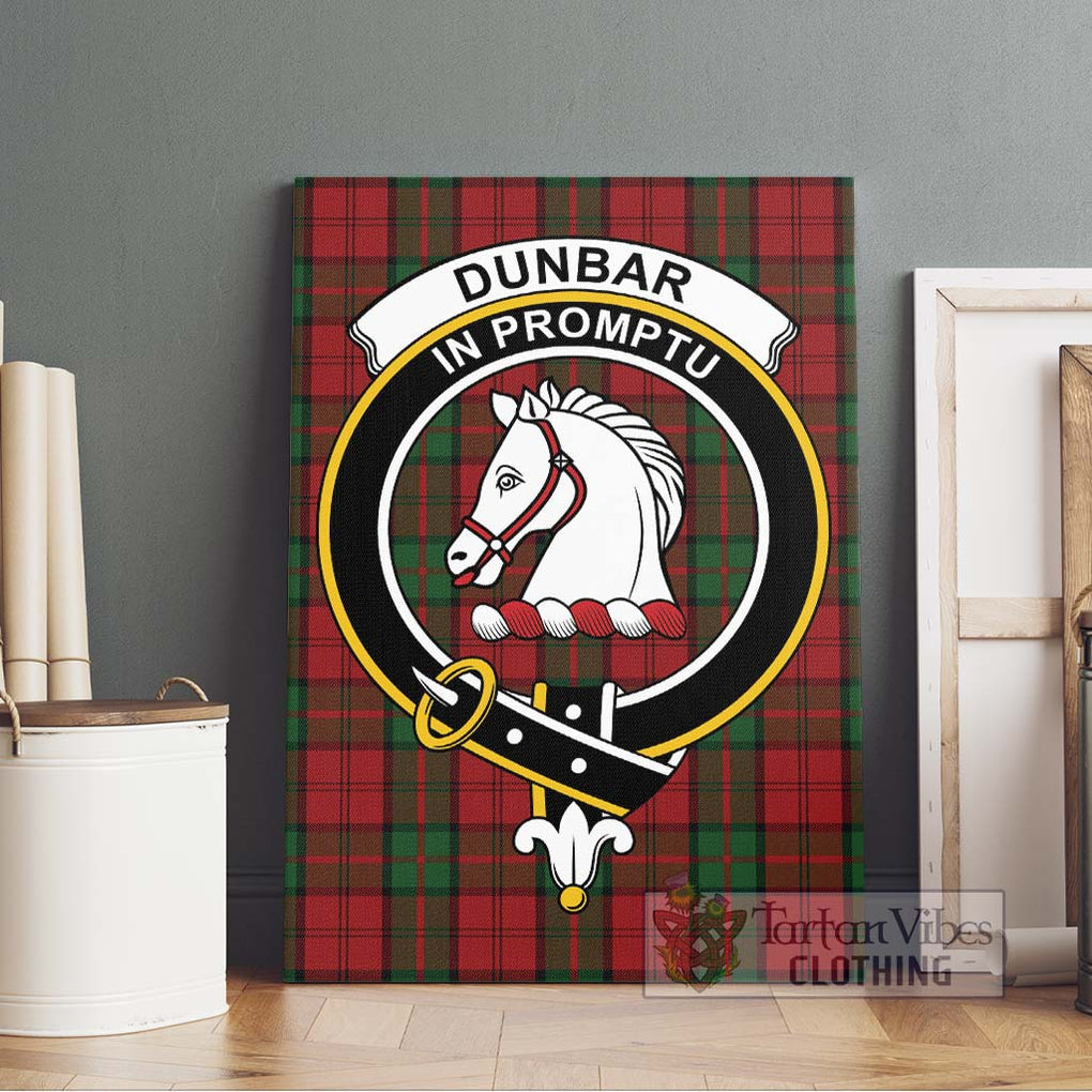 Dunbar Tartan Canvas Print Wall Art with Family Crest Without Frame - Tartan Vibes Clothing