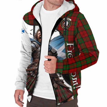 Dunbar Crest Tartan Sherpa Hoodie Inspired by the Freedom of Scottish Warrior