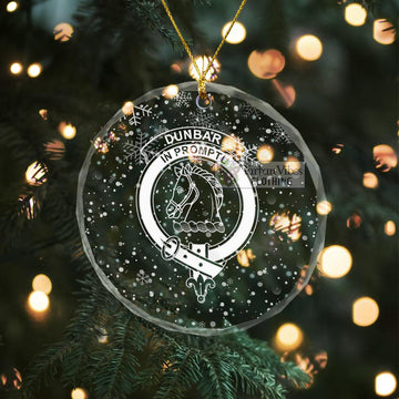 Dunbar Clan Crest Christmas Glass Ornament