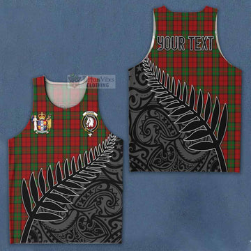 Dunbar Crest Tartan Men's Tank Top with New Zealand Silver Fern Half Style