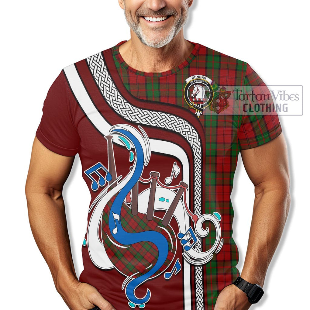 Dunbar Tartan T-Shirt with Epic Bagpipe Style Kid's Shirt - Tartanvibesclothing Shop