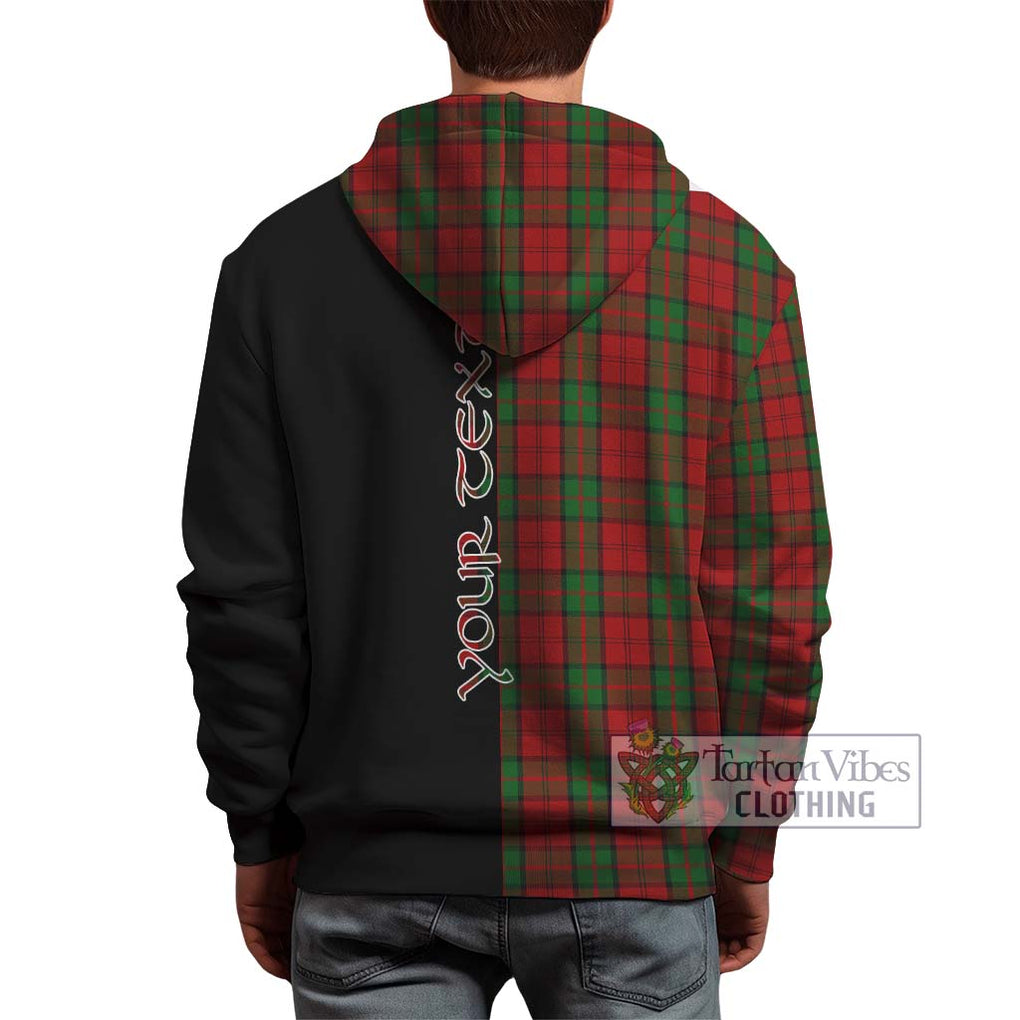 Dunbar Tartan Hoodie with Family Crest and Half Of Me Style - Tartanvibesclothing Shop