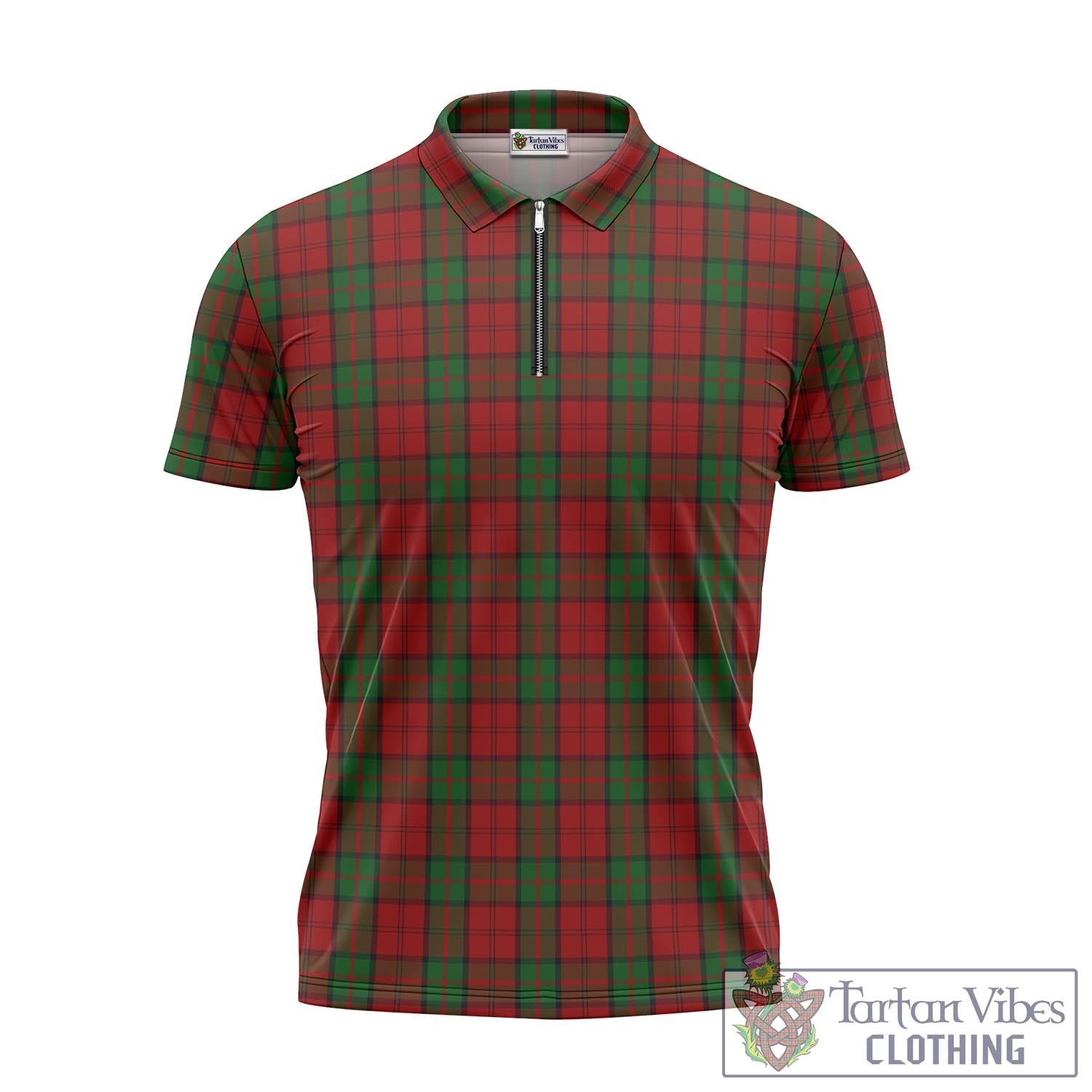 Tartan Vibes Clothing Dunbar Tartan Zipper Polo Shirt