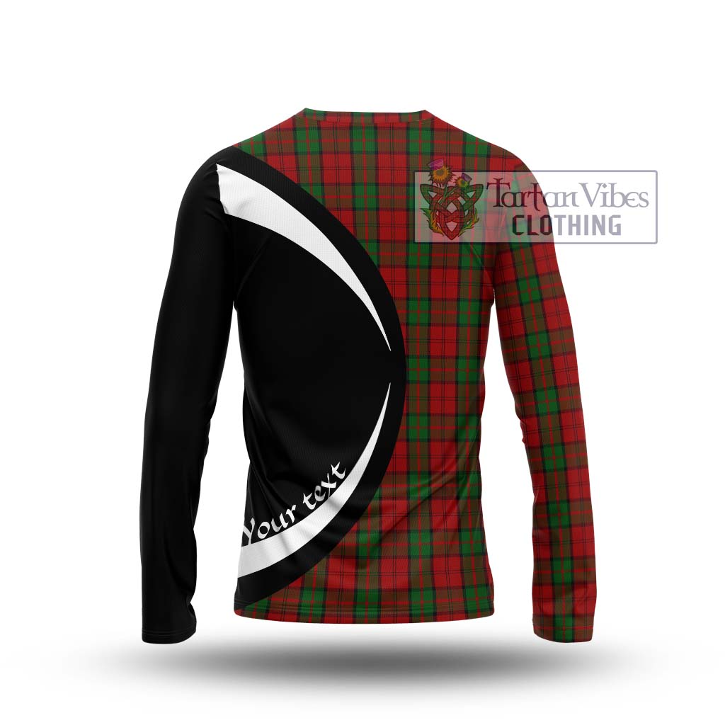 Dunbar Tartan Long Sleeve T-Shirt with Family Crest Circle Style - Tartan Vibes Clothing