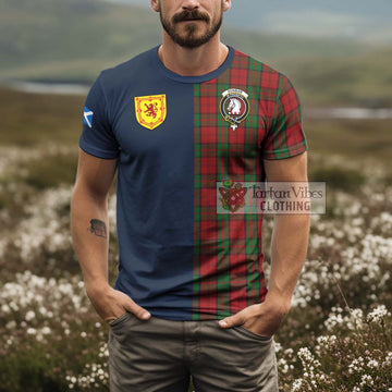 Dunbar Tartan T-Shirt Alba with Scottish Lion Royal Arm Half Style