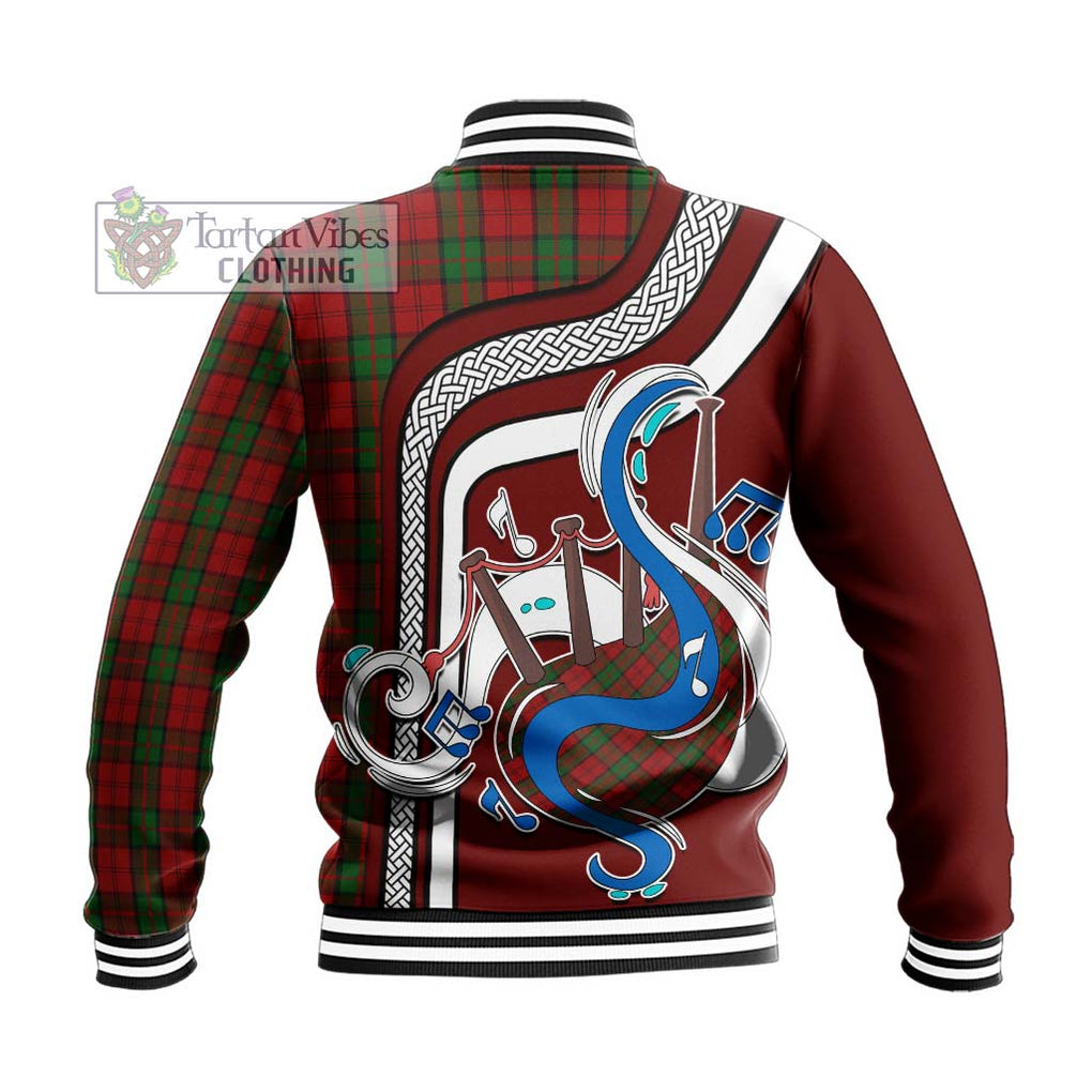 Tartan Vibes Clothing Dunbar Tartan Baseball Jacket with Epic Bagpipe Style