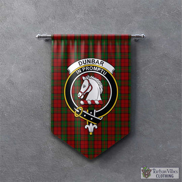 Dunbar Tartan Gonfalon, Tartan Banner with Family Crest