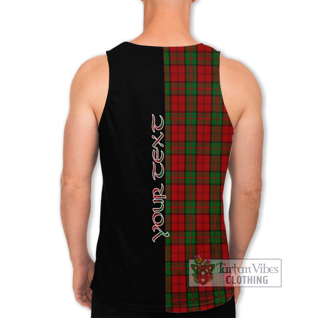 Dunbar Tartan Men's Tank Top with Family Crest and Half Of Me Style - Tartanvibesclothing Shop