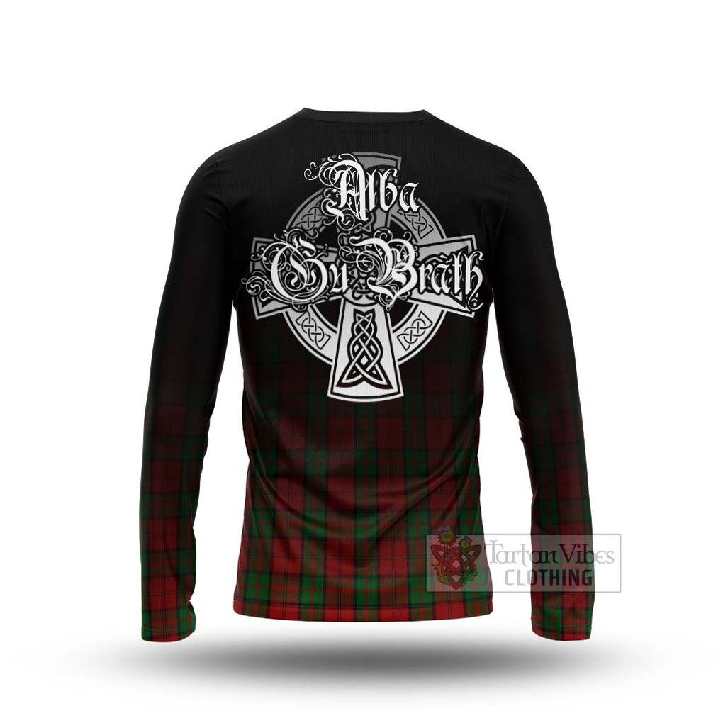 Tartan Vibes Clothing Dunbar Tartan Long Sleeve T-Shirt Featuring Alba Gu Brath Family Crest Celtic Inspired