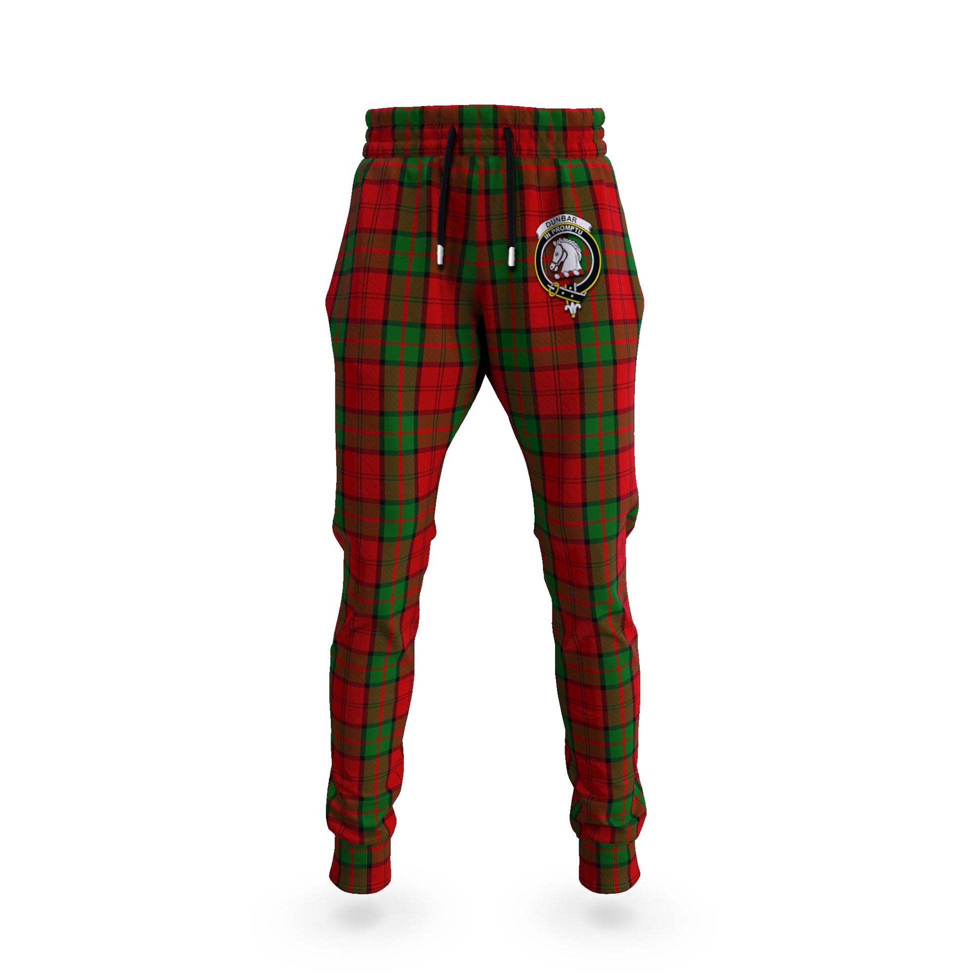 Dunbar Tartan Joggers Pants with Family Crest 5XL - Tartan Vibes Clothing