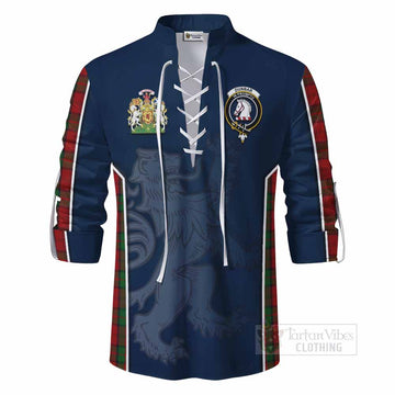 Dunbar Tartan Ghillie Kilt Shirt with Family Crest and Lion Rampant Vibes Sport Style