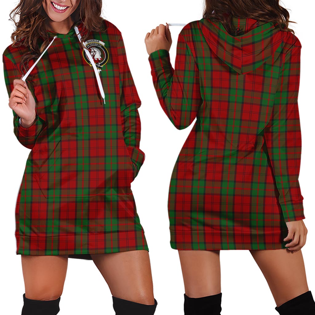 Dunbar Tartan Hoodie Dress with Family Crest - Tartan Vibes Clothing