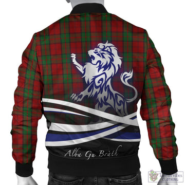 Dunbar Tartan Bomber Jacket with Alba Gu Brath Regal Lion Emblem