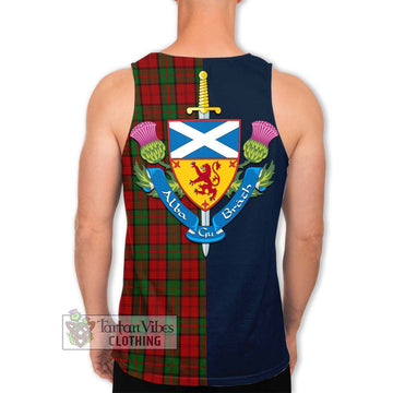 Dunbar Tartan Men's Tank Top Alba with Scottish Lion Royal Arm Half Style