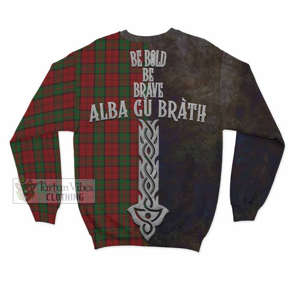 Dunbar Tartan Family Crest Sweatshirt Alba Gu Brath Be Brave Lion Ancient Style - Tartan Vibes Clothing
