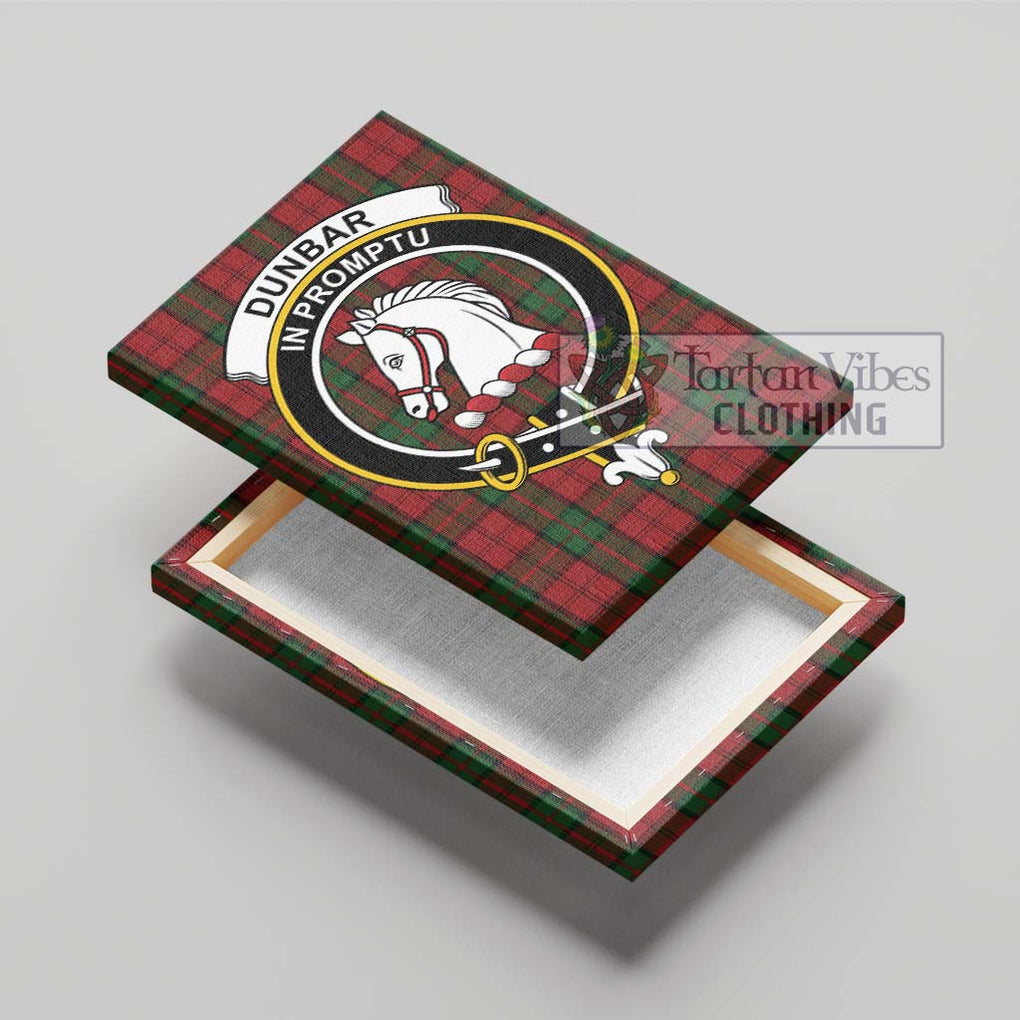 Dunbar Tartan Canvas Print Wall Art with Family Crest - Tartan Vibes Clothing