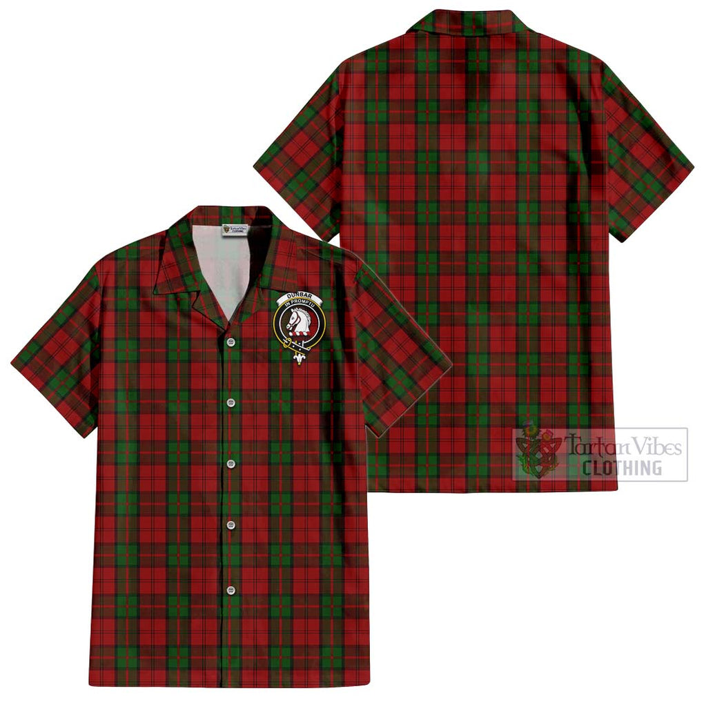 Dunbar Tartan Cotton Hawaiian Shirt with Family Crest Kid - Tartan Vibes Clothing