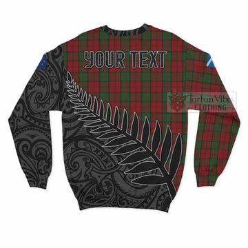 Dunbar Crest Tartan Sweatshirt with New Zealand Silver Fern Half Style