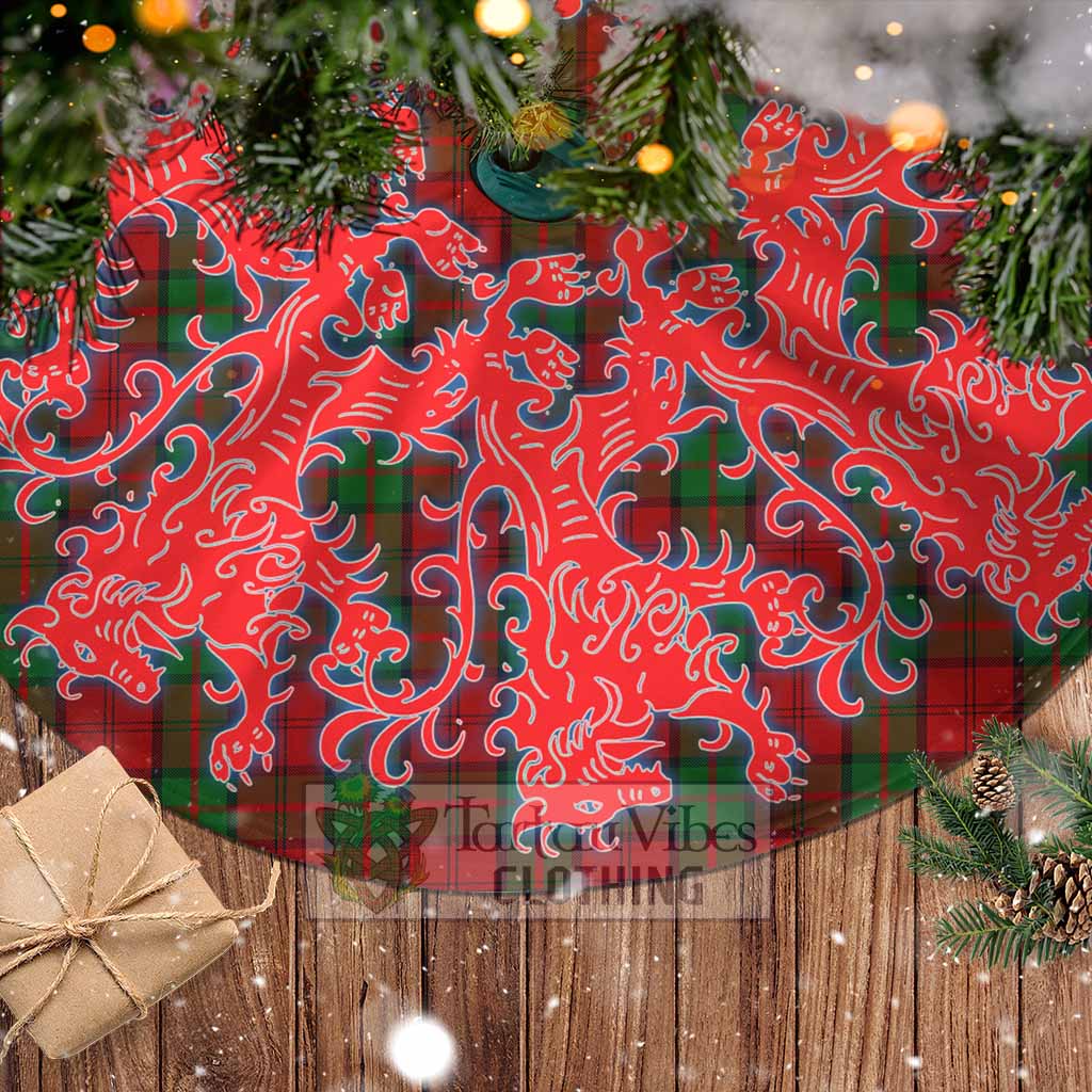 Tartan Vibes Clothing Dunbar Tartan Christmas Tree Skirt Lion Rampant Style