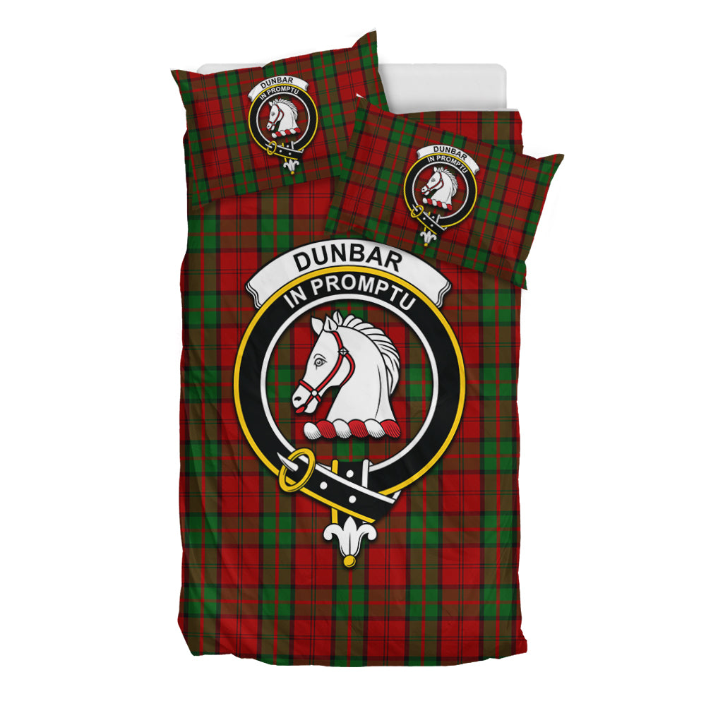 Dunbar Tartan Bedding Set with Family Crest - Tartan Vibes Clothing