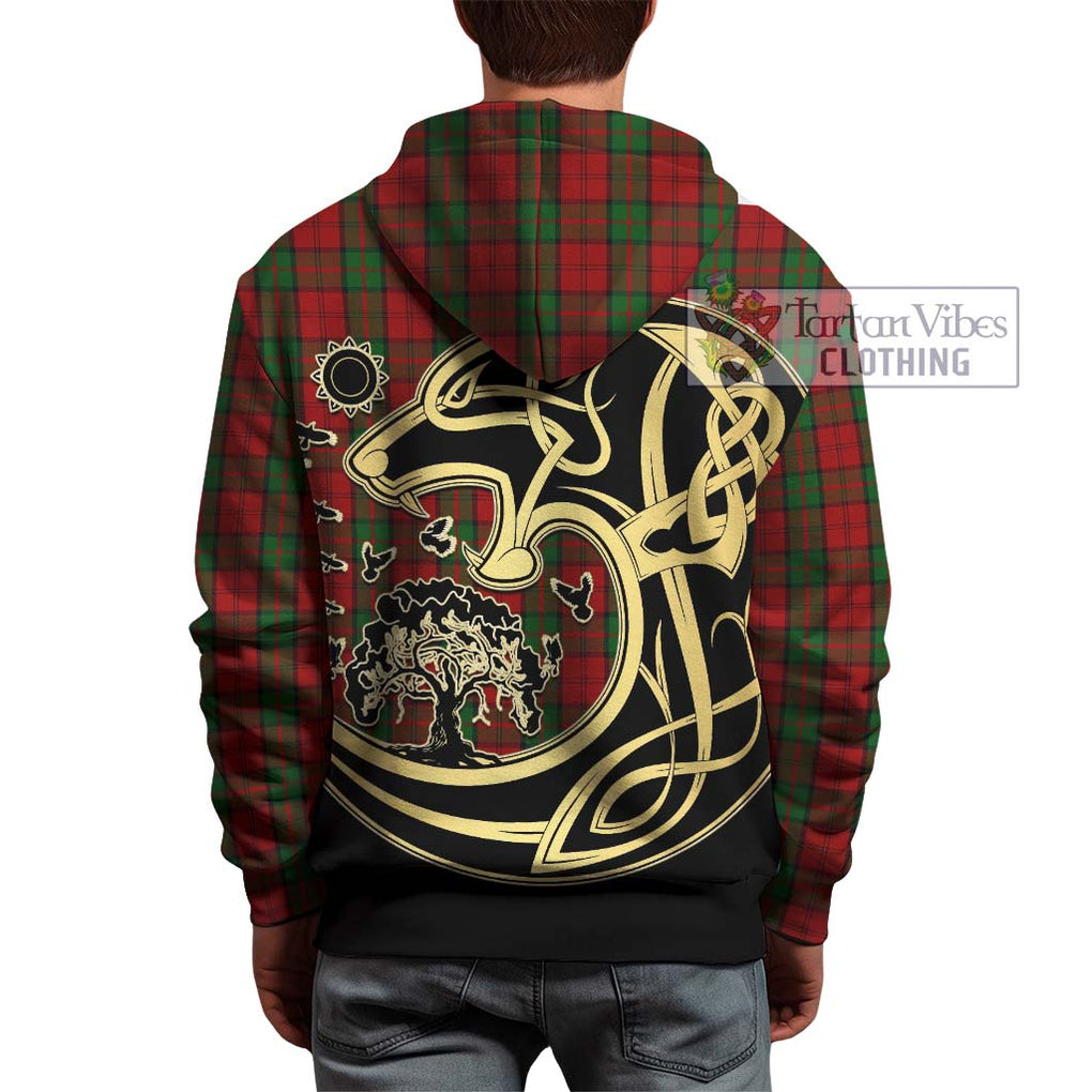 Dunbar Tartan Hoodie with Family Crest Celtic Wolf Style - Tartan Vibes Clothing