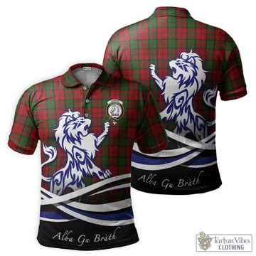 Dunbar Tartan Polo Shirt with Alba Gu Brath Regal Lion Emblem