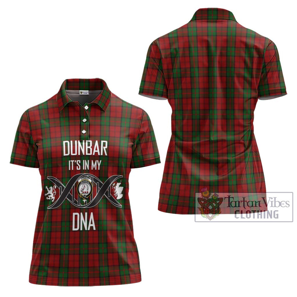 Dunbar Tartan Women's Polo Shirt with Family Crest DNA In Me Style - Tartanvibesclothing Shop