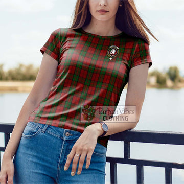 Dunbar Tartan Cotton T-Shirt with Family Crest