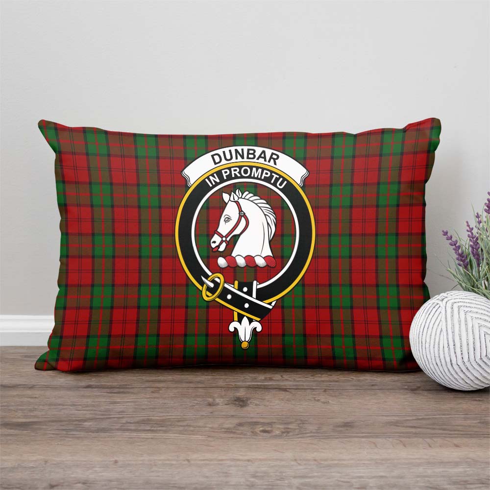 Dunbar Tartan Pillow Cover with Family Crest Rectangle Pillow Cover - Tartanvibesclothing