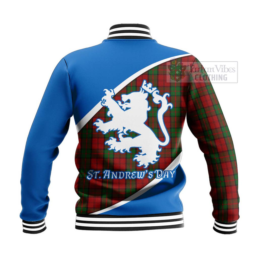 Tartan Vibes Clothing Dunbar Family Crest Tartan Baseball Jacket Celebrate Saint Andrew's Day in Style