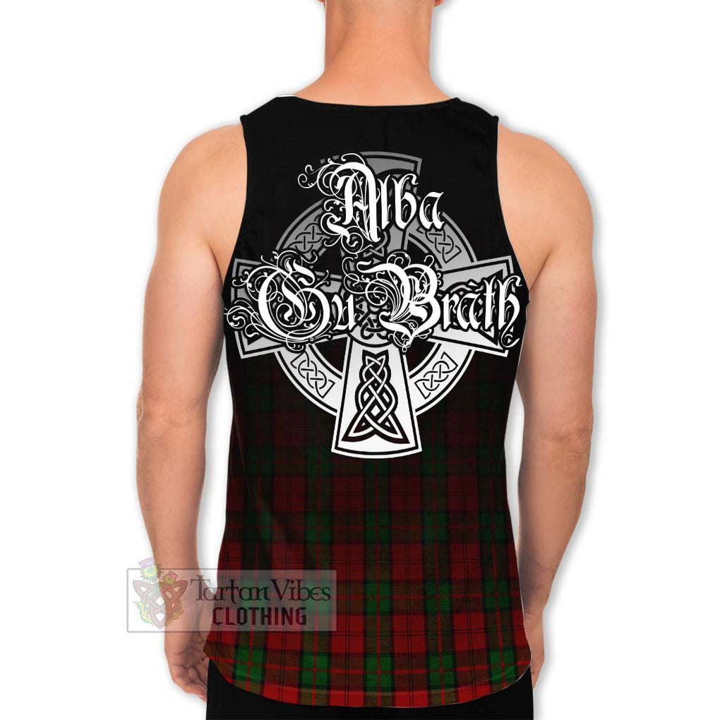 Tartan Vibes Clothing Dunbar Tartan Men's Tank Top Featuring Alba Gu Brath Family Crest Celtic Inspired