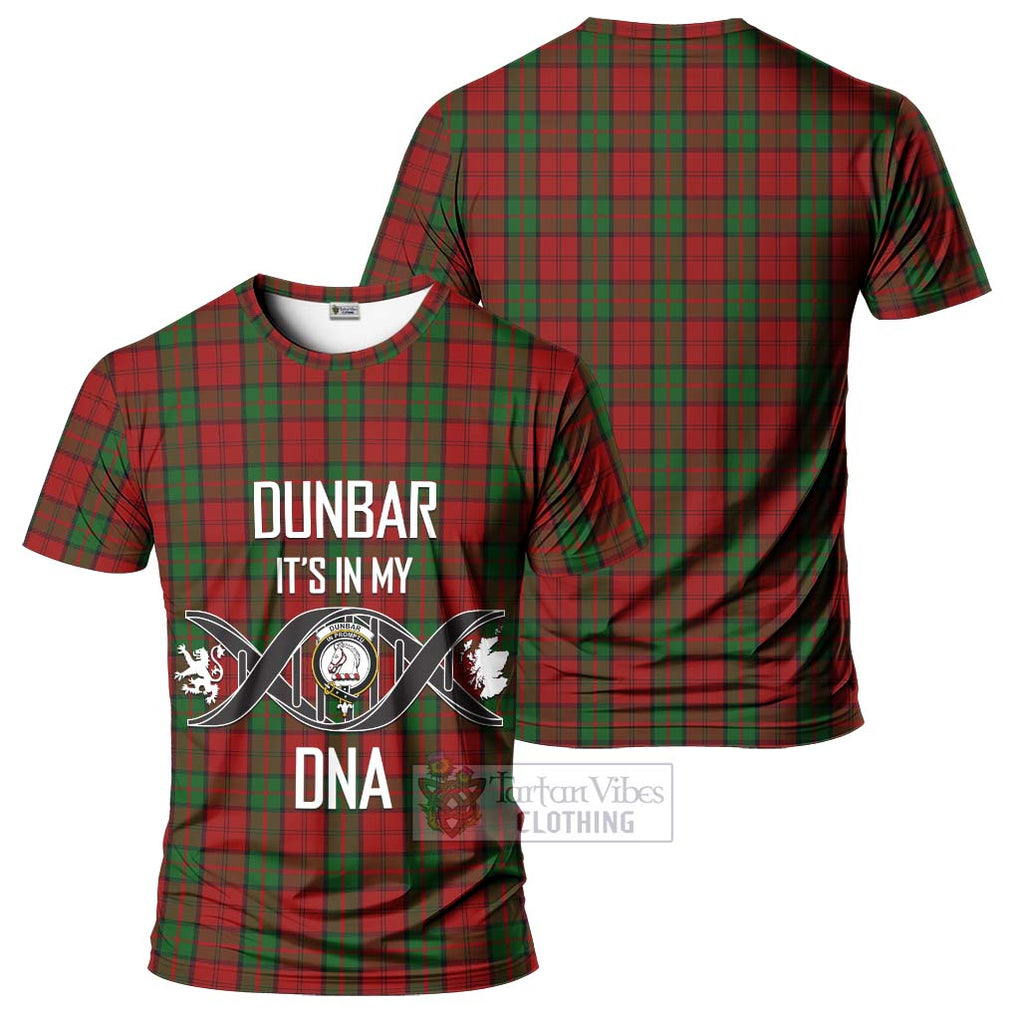 Dunbar Tartan T-Shirt with Family Crest DNA In Me Style - Tartan Vibes Clothing